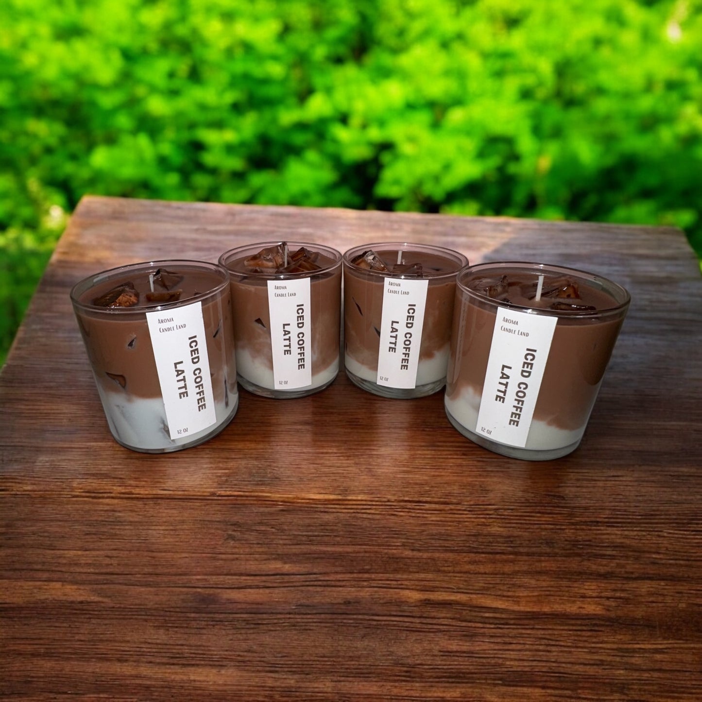 Iced Coffee Latte Decorative Candle