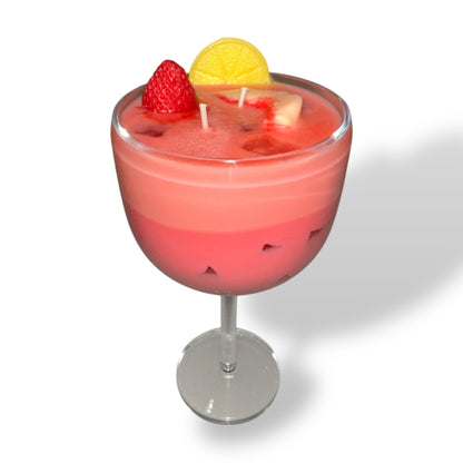 2 Cocktail Strawberry Margarita Candle, Bundle