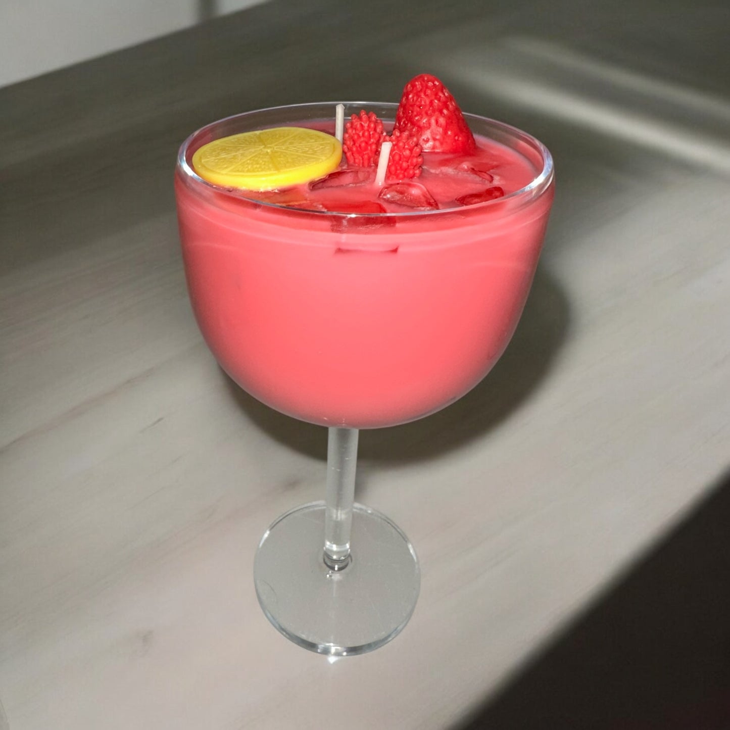 2 Cocktail Strawberry Margarita Candle, Bundle