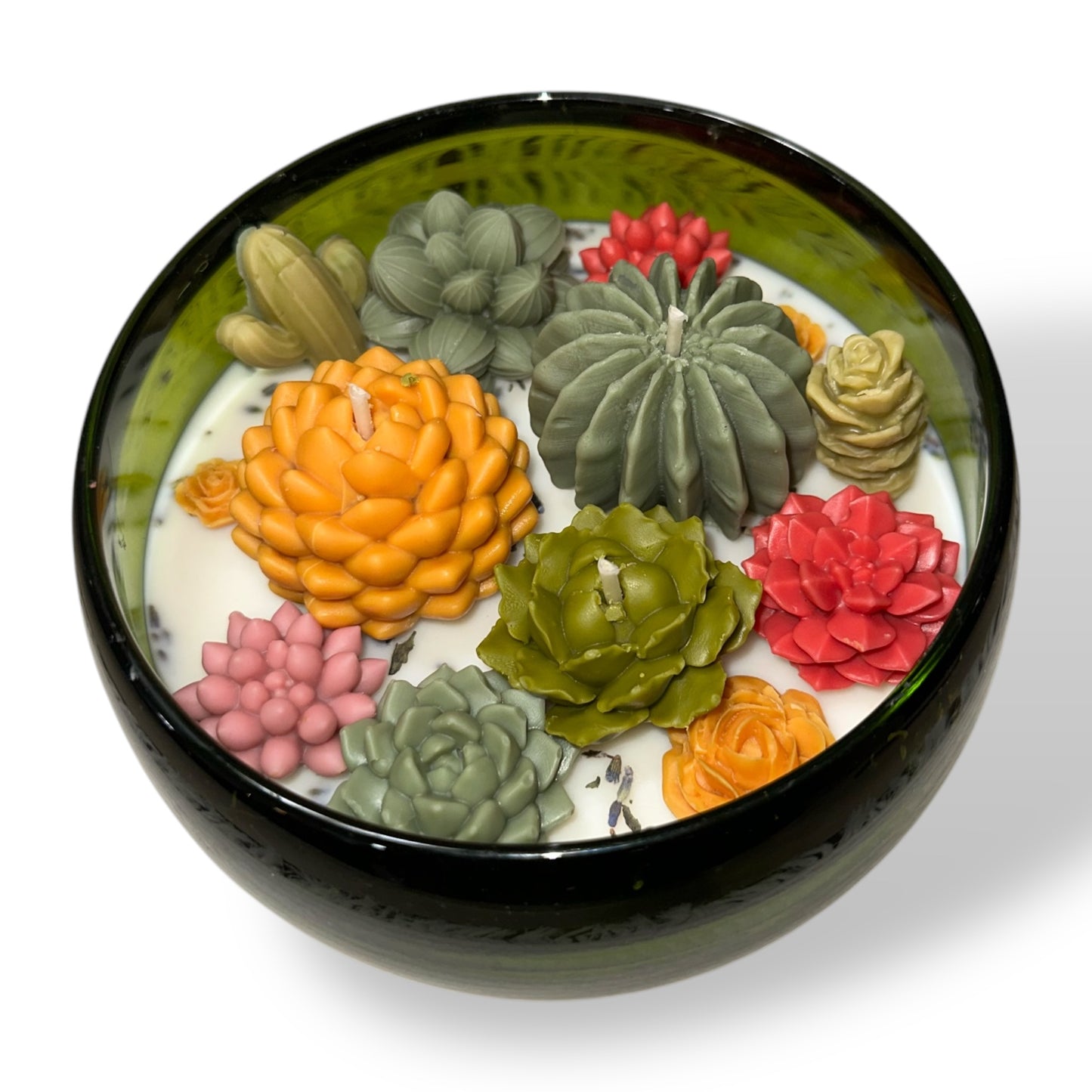 Elegant Succulent-Inspired Candle