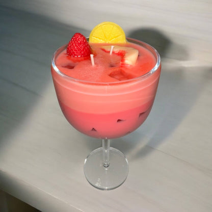 2 Cocktail Strawberry Margarita Candle, Bundle